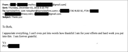 Client testimonial