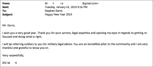 Client testimonial