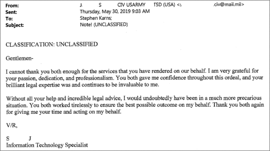Client testimonial